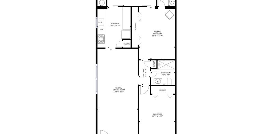 Condo à Saint Petersburg, Floride, 2 chambres № 1778640