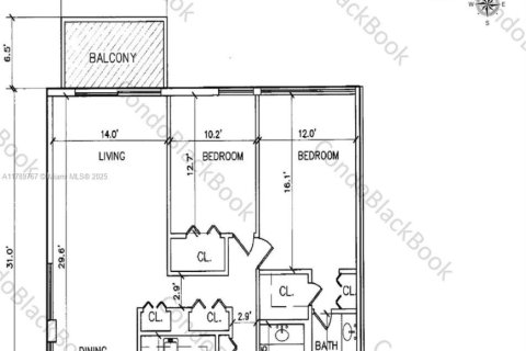 Condominio en alquiler en Miami Beach, Florida, 2 dormitorios, 110.27 m2 № 1697758 - foto 25
