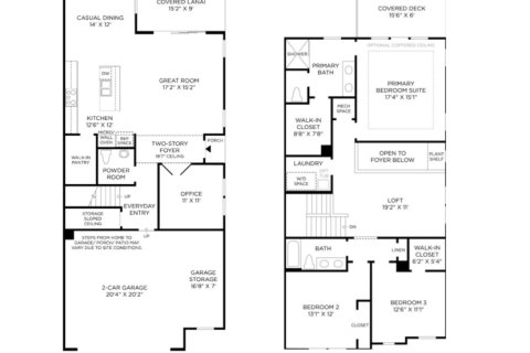 Townhouse floor plan «Townhouse», 3 bedrooms in Newton by Toll Brothers