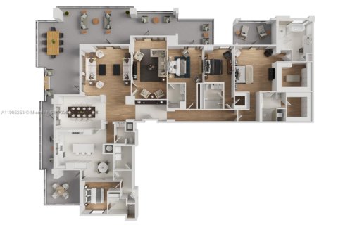 Снять в аренду квартиру в Корал-Гейблс, Флорида 4 спальни, 369.84м2, № 1955917 - фото 23