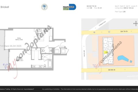 Купить кондоминиум в Майами, Флорида 1 спальня, 82.59м2, № 1940079 - фото 22