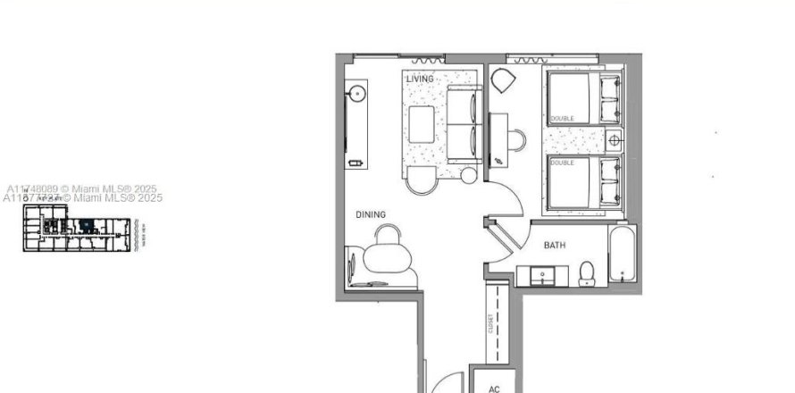Condo in Miami, Florida, 1 bedroom № 1927523
