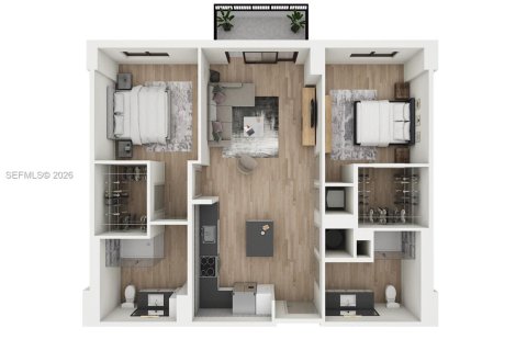 Снять в аренду квартиру в Дорал, Флорида 2 спальни, 108.97м2, № 2033157 - фото 30