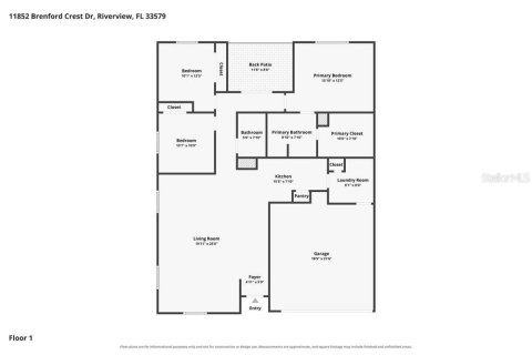 Villa ou maison à louer à Riverview, Floride: 3 chambres, 136.85 m2 № 2430581 - photo 2
