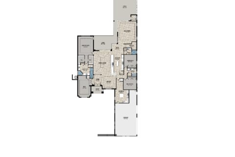 Планировка виллы или дома «House» 3 спальни в ЖК Hampton Lakes by Medallion Home