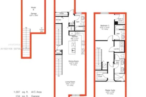 Снять в аренду кондоминиум в Дорал, Флорида 3 спальни, 165.46м2, № 1989784 - фото 20