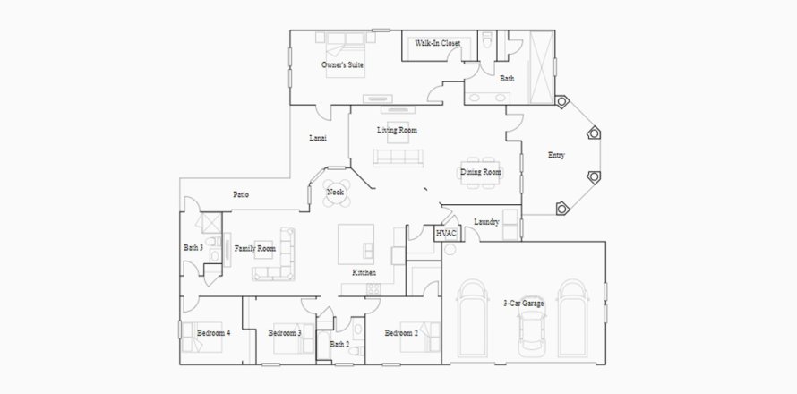 Townhouse in MAGNOLIA GROVE in Ocala, Florida 4 bedrooms, 247 sq.m. № 79046