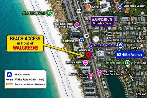 Villa ou maison à Saint Pete Beach, Floride 3 chambres, 126.63 m2 № 2344697