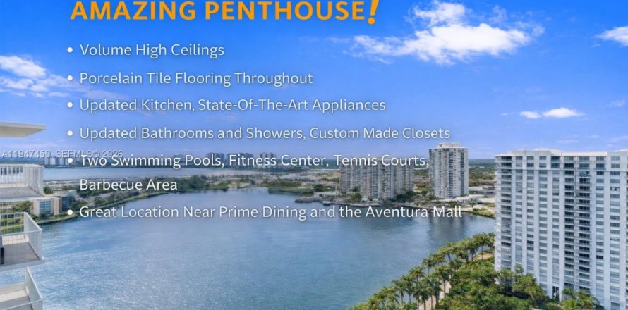 Кондоминиум с 2 спальнями в Авентура, Флорида № 2003671