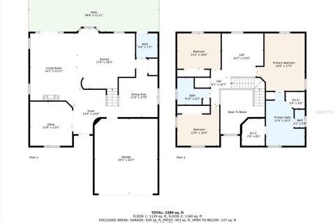 Снять в аренду виллу или дом в Олдсмар, Флорида 3 спальни, 217.95м2, № 1908408 - фото 25