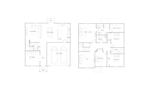 Townhouse floor plan «1754 Red Loop», 4 rooms in Saddle Creek Preserve - The Estates I