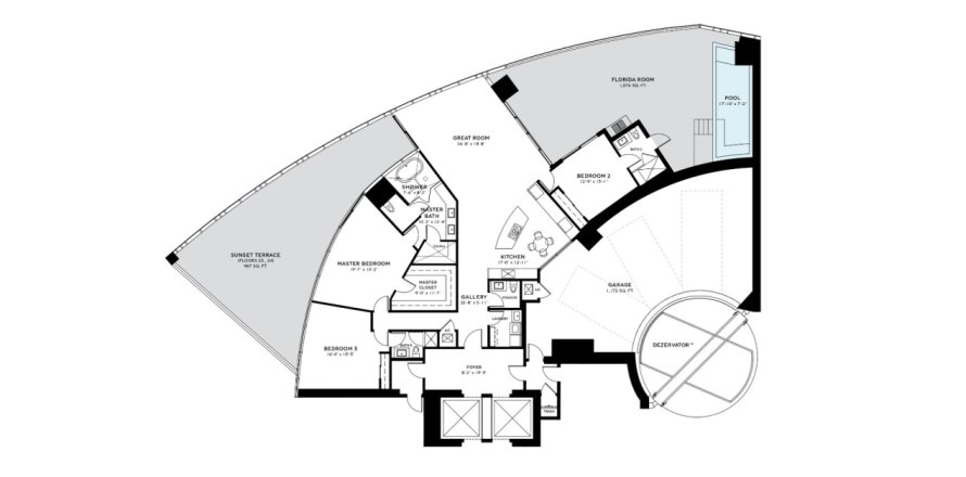 Apartamento en BENTLEY RESIDENCES 3 dormitorios, 529 m2 № 386456