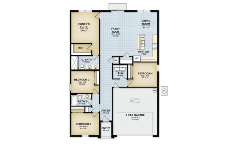 Townhouse floor plan «317 Gardner Street», 4 rooms in Tarpon Bay