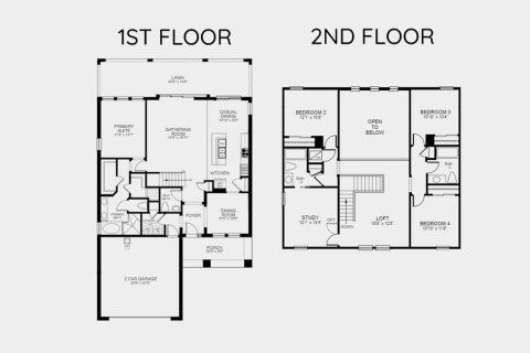 Townhouse floor plan «242SQM BONAIRE», 4 bedrooms in CASSIA AT SKYE RANCH
