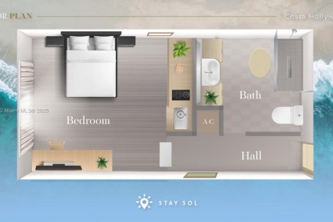 Купить кондоминиум в Холливуд, Флорида 34м2, № 2037446 - фото 9