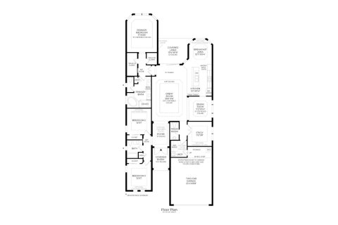 Townhouse floor plan «222SQM», 3 bedrooms in AZURE AT HACIENDA LAKES