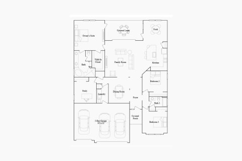House floor plan «210SQM», 3 bedrooms in AMELIA WALK