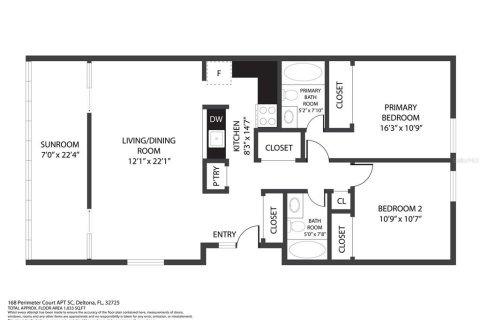 Condominio en venta en Deltona, Florida, 2 dormitorios, 83.33 m2 № 1746628 - foto 24