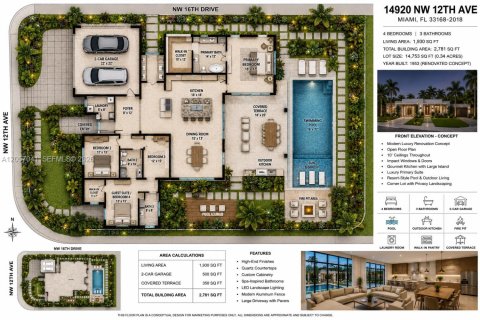 House in Miami, Florida 4 bedrooms, 179.3 sq.m. № 2168382 - photo 3