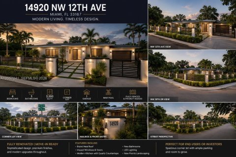 House in Miami, Florida 4 bedrooms, 179.3 sq.m. № 2168382 - photo 13