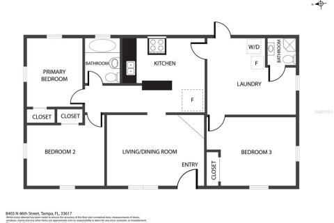 Casa en venta en Tampa, Florida, 3 dormitorios, 110.37 m2 № 1919475 - foto 27