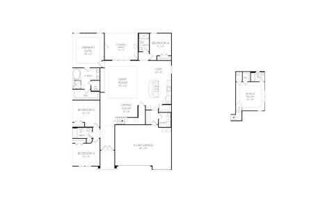 House floor plan «House», 4 bedrooms in Beacon Lake by Dream Finder Homes