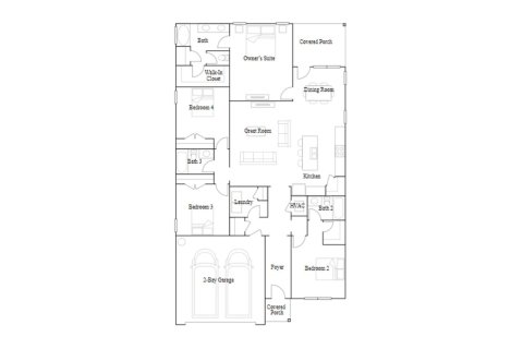 Townhouse floor plan «197SQM», 4 bedrooms in WHITETAIL RUN