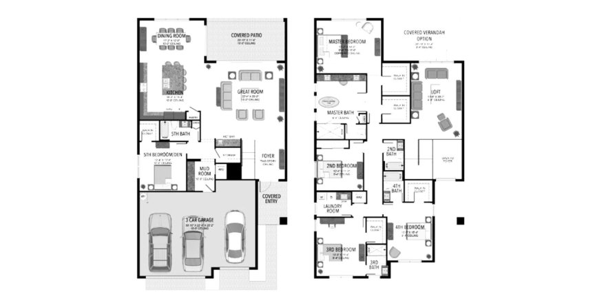 Дом в LOTUS PALM в Бока-Ратон, Флорида 5 спален, 339м2 № 64106