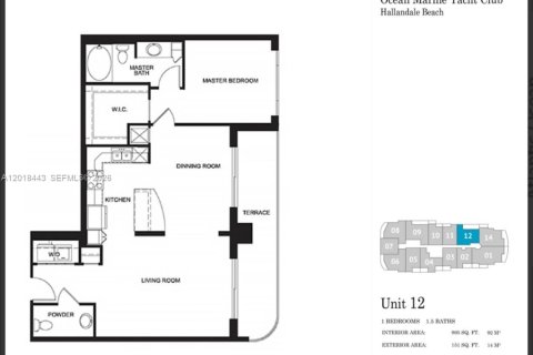Copropriété à vendre à Hallandale Beach, Floride: 1 chambre, 92.44 m2 № 2256570 - photo 19