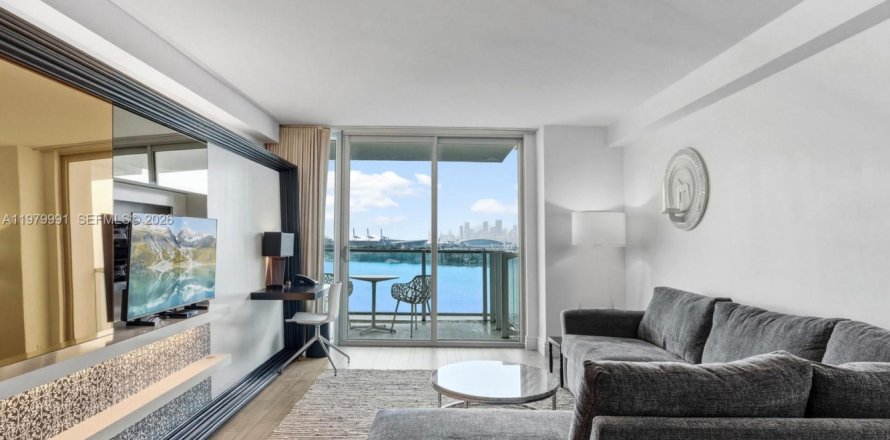 Кондоминиум с 1 спальней в Майами-Бич, Флорида № 2048699