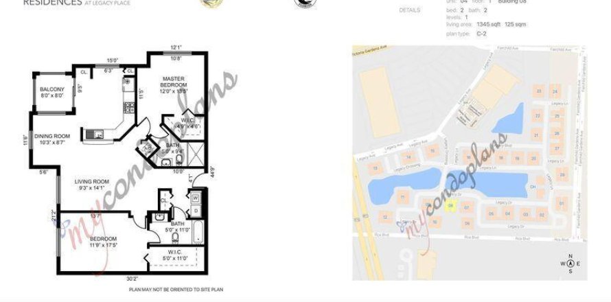 Condominio en Palm Beach Gardens, Florida, 2 dormitorios № 1171221