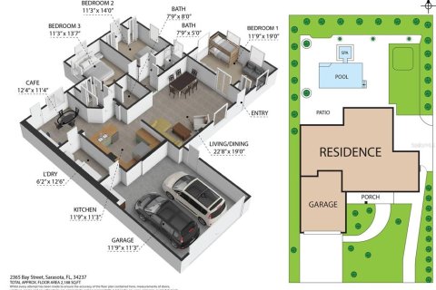 Casa en alquiler en Sarasota, Florida, 3 dormitorios, 160.91 m2 № 1561135 - foto 6