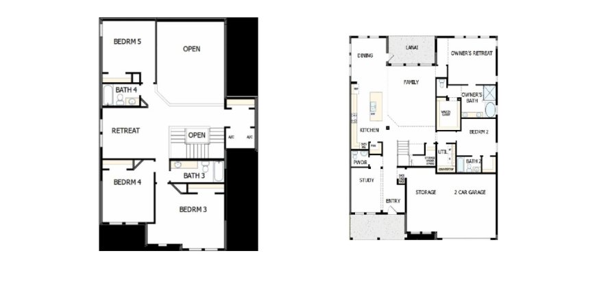 Дом в Hamlin Landing в Тампа, Флорида 5 комнат, 320м2 № 524935