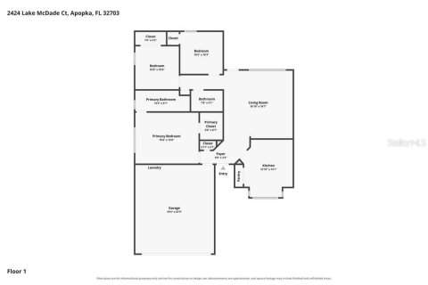 Villa ou maison à louer à Apopka, Floride: 3 chambres, 117.61 m2 № 2406610 - photo 2