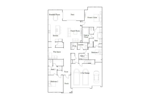 House floor plan «257SQM», 3 bedrooms in SOUTHSHORE BAY