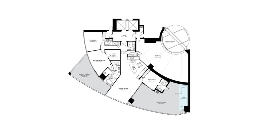 Apartment in BENTLEY RESIDENCES  3 bedrooms, 488 sq.m. № 386455