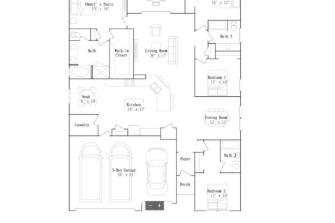 House floor plan «House», 4 bedrooms in Saddle Oaks - Saddle Oaks 60s