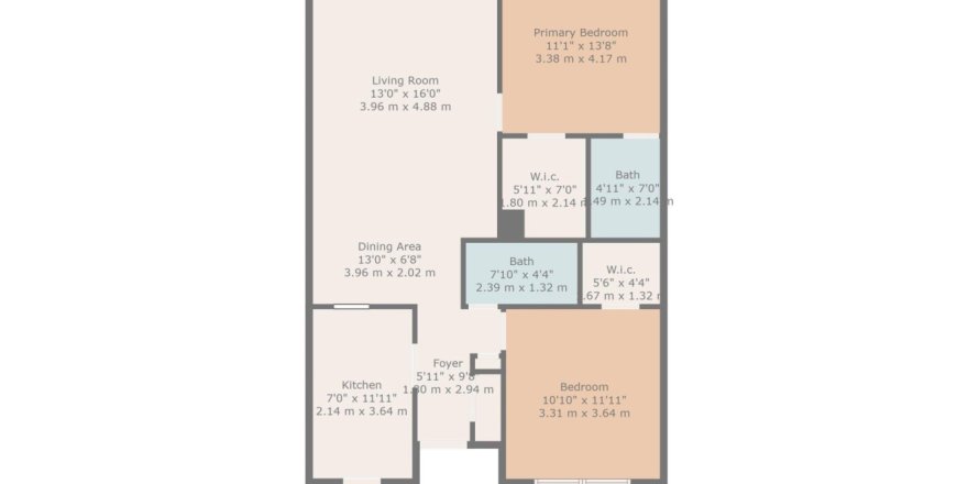 Condo à Pompano Beach, Floride, 2 chambres  № 1177358