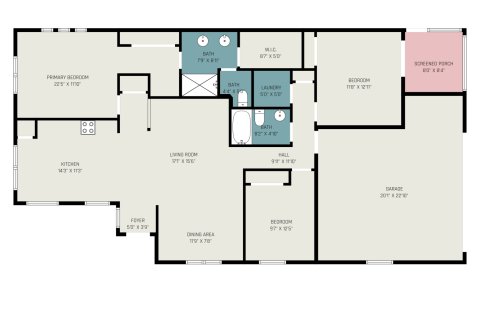 House in Lutz, Florida 3 bedrooms, 142.7 sq.m. № 1823047 - photo 1