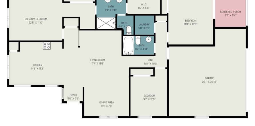 House in Lutz, Florida 3 bedrooms, 142.7 sq.m. № 1823047