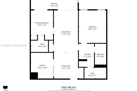 Copropriété à vendre à Hollywood, Floride: 2 chambres, 110.55 m2 № 2045452 - photo 3