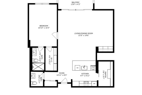 Copropriété à louer à Palm Beach, Floride: 1 chambre, 94.02 m2 № 1139367 - photo 1