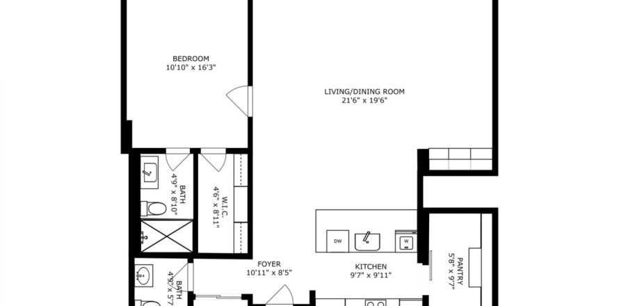 Condo à Palm Beach, Floride, 1 chambre  № 1139367