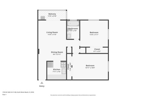 Condo in North Miami Beach, Florida, 2 bedrooms № 2193348 - photo 24