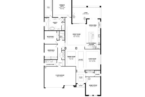House floor plan «House », 2 bedrooms in K. Hovnanian's® Four Seasons at Parkland