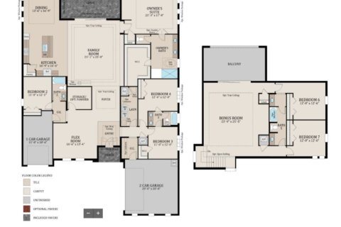 House floor plan «floor Bismark 3», 6 rooms in Robins Cove at Epperson by Biscayne Homes