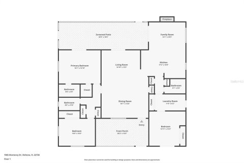 Купить виллу или дом в Делтона, Флорида 5 комнат, 181.07м2, № 1827071 - фото 9