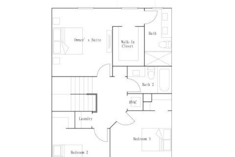 Планировка таунхауса «Townhouse» 3 спальни в ЖК Sunset Trails