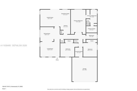 Купить виллу или дом в Хомстед, Флорида 3 спальни, 170.29м2, № 1996867 - фото 29
