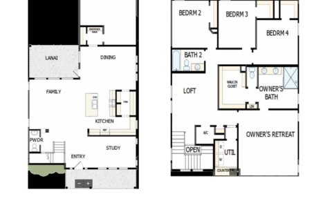 House floor plan «House», 4 bedrooms in Seabrook Village 50’ Rear Entry